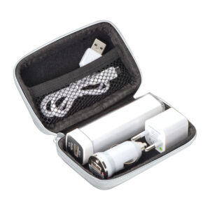 Set de călătorie Exeter cu powerbank, 2.200 mAh
