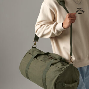 Vintage Canvas Barrel Bag