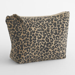 Sac accesoriu din pânză cu imprimeu tip leopard