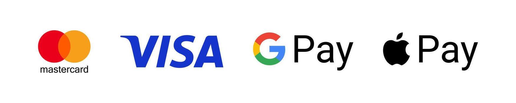 Mastercard, Visa, Google Pay si Apple Pay